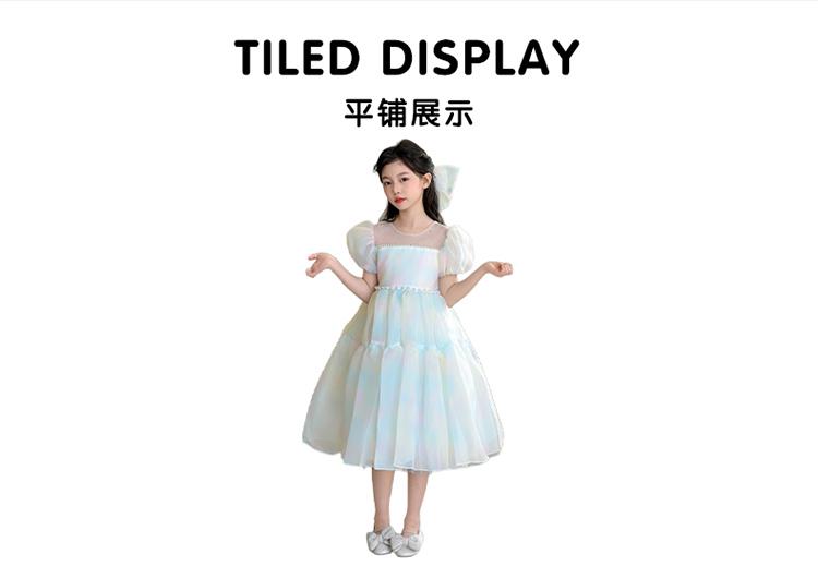 Summer Bubble Sleeve Princess Dress for Girls 2026 New Summer Children's Day Performance Skirt, Sweet Style Dress for Adults