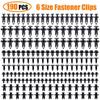 190PCS Car Retainer Clips 6 Size Plastic Fasteners Kit Auto Trim Panel Clip Mixed Car Body Bumper Rivet Set Replacement Push Pin