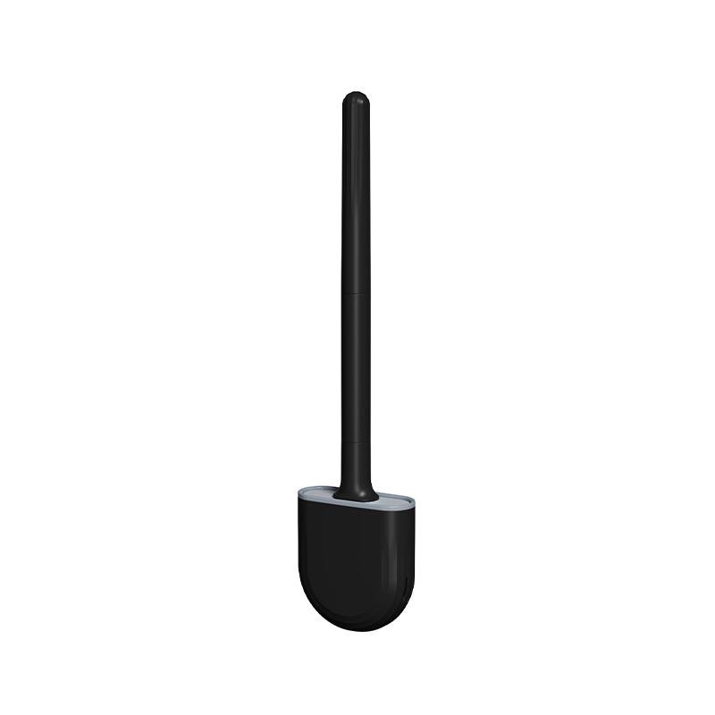 Elegant Petite Silicone Toilet Brush with Decorative Design