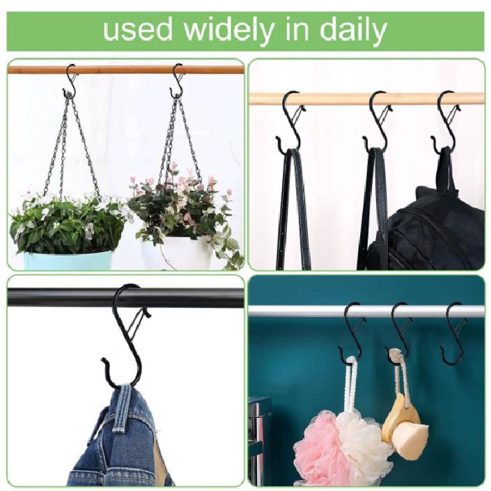 5/10PC Stainless Steel S-Shape Hook Kitchen Bedroom Multifunction Railing S Hanger Hook Clasp Holder Hooks Hanging Storage Tools