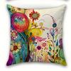 1/4pcs Colorful Floral Patterned Pillowcases Sofa Cushion Cover Home Bedroom Room Decoration