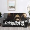 Tokio Hotel Tom Kaulitz Blanket Soft Warm Flannel Throw Blanket Bedspread for Bed Living Room Picnic Travel Home Couch
