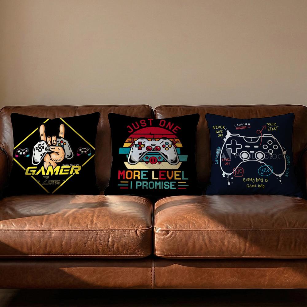 Colorful Graffiti Gamepad Cushion Cover Soft Reversible Durable Pillow Cover MultiScene Use for Home Car Daily Comfort