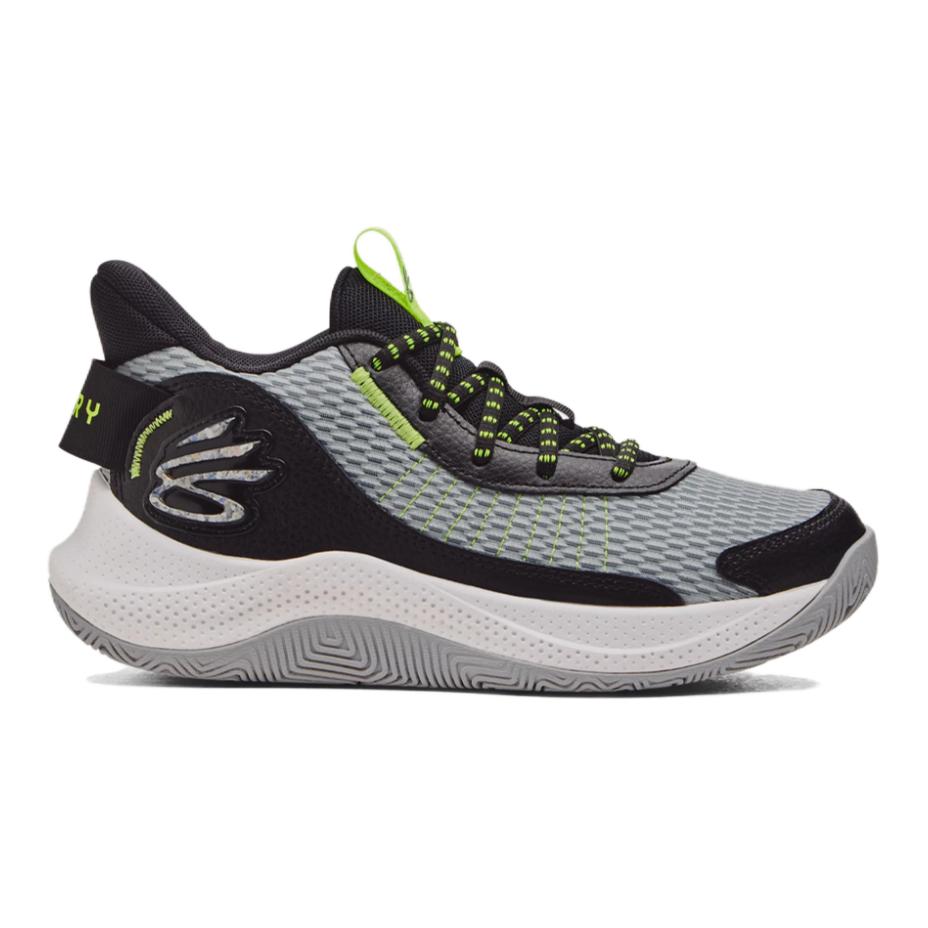 Under Armour Curry-serie Lette Komfortable Sklisikre Slitesterke Lave Barns Basketballsko Barns basketballsko Grå Svart 3026623-102