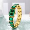 VA VA VOOM Diamond Women's Watch Small Green Square Dial Quartz Watch Femininity Personality Watch Women