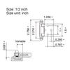 2 Pièces Charnière à Ressort Américaine Auto-Fermante avec Vis Charnières Affleurantes pour Porte d'Armoire Overlay pour Bricolage