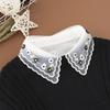 Perfect Match New Fake Collar Shirt Women White Lapel Ruffles Stand False Collar Woman Girls Detachable Collar Lace Removable Half Shirt