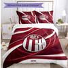 Bologna FC Printed 3PCS Bedding Set Breathable Duvet Cover with Pillowcases Decorative Bed Linen for Bedroom Home