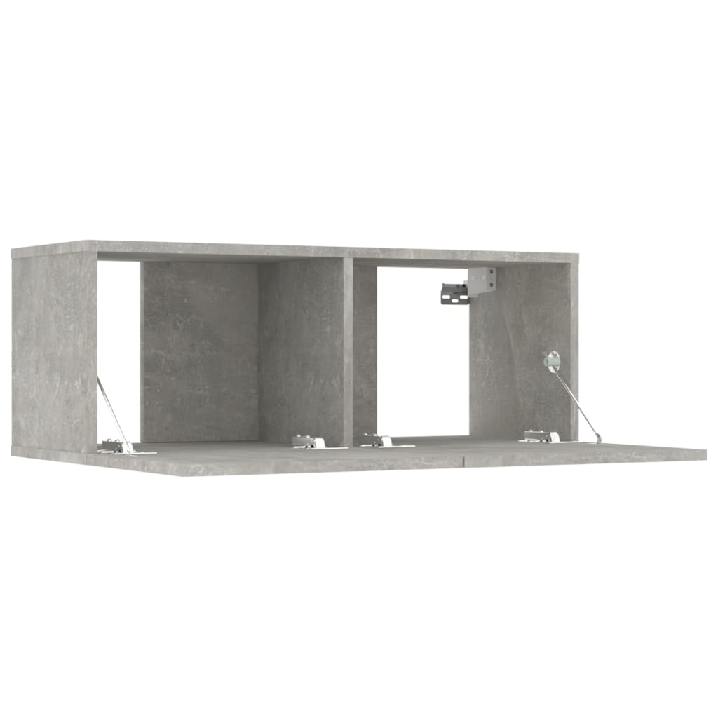 6 Piece TV Cabinet Set Concrete Grey Particleboard
