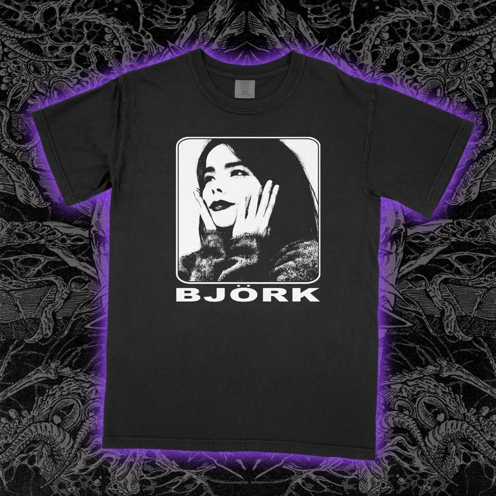 Björk T-shirt Vintage Isländsk Sångerska Grafisk T-shirt Avantgardemusik Unisex Mjuk