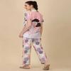 Pyjama pour femmes à manches courtes et imprimé abstrait