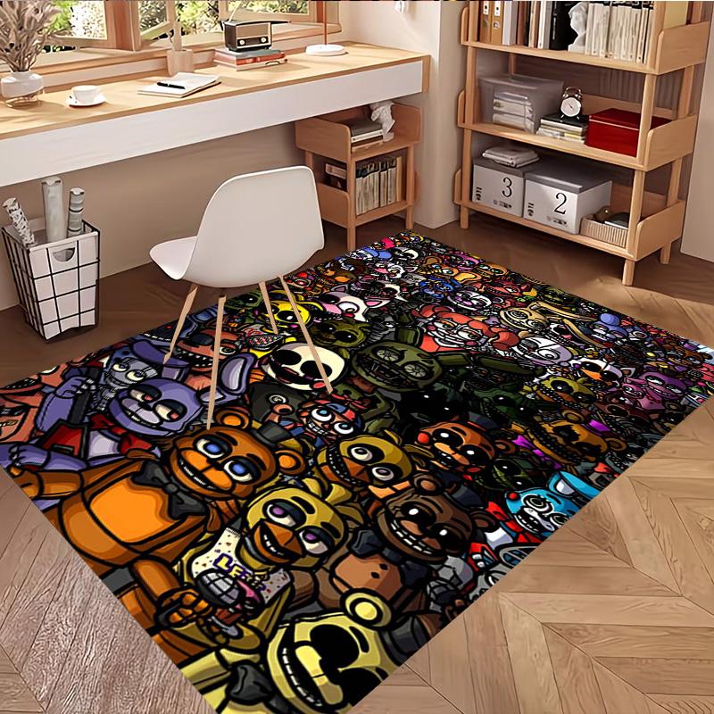 Five Nights at Freddy's Print Vloerkleed, Wasbaar Vloerkleed, Voor Entree Slaapzaal Wasruimte Kantoor Studiekamer, Woondecoratie Verjaardag Kerstcadeau