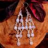 Natural Moonstone 925 Sterling Silver Handmade Fine Jewelry Reiki Women Dangle Earring