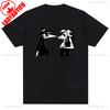 Mens Spy Vs Spy Graphic T Shirt Summer Cotton Crew Neck Retro 80s Cartoon Print Funny Humorous Vintage Style Fashion Tee Shirts