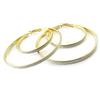 [N7230] - Silver-gold 'Choréographie' Hoop Earrings Ø 60 Mm