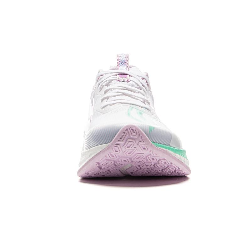Li Ning YOUNG Red Hare 8 PRO Slip Resistant Abrasion Resistant Low Top Kids' Running Shoes White Purple YKFV128-2