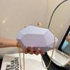 Acrylic Shoulder Bag with Chain  Monochromatic  Simple  Elegant  Mini  Soft  Versatile  High Quality