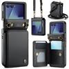 Z Flip 7 Wallet Phone Case,Card Slot,With Hand Lanyard & Shoulder Strap & Stand,Soft PU Leather Cover For Samsung Galaxy Z Flip7