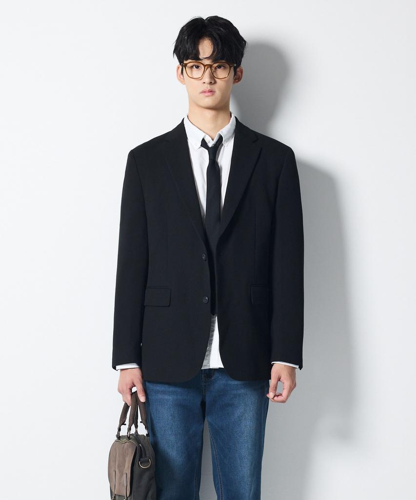 STCO Wool Touch Four-Way Stretch Jacket Black (Relaxed Fit)_Sejud71Nsb