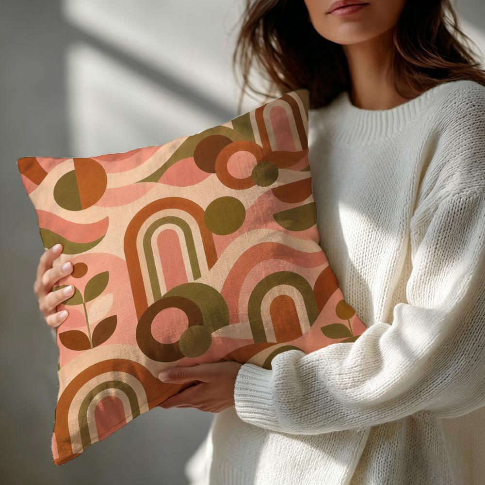 Pattern Ss Retro Geometric Cushion Cover Patterned Cushion Cover Romantic  Cozy Home Sofa Decoration