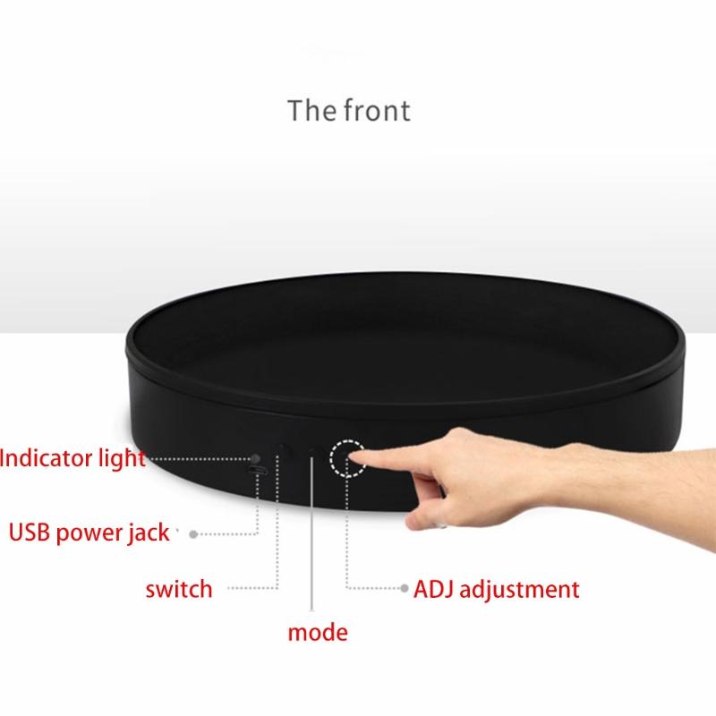20cm 5V Electric Rotating Display Stand Turntable Photographic Video Shooting Stand Dynamic Rotating Display Stand