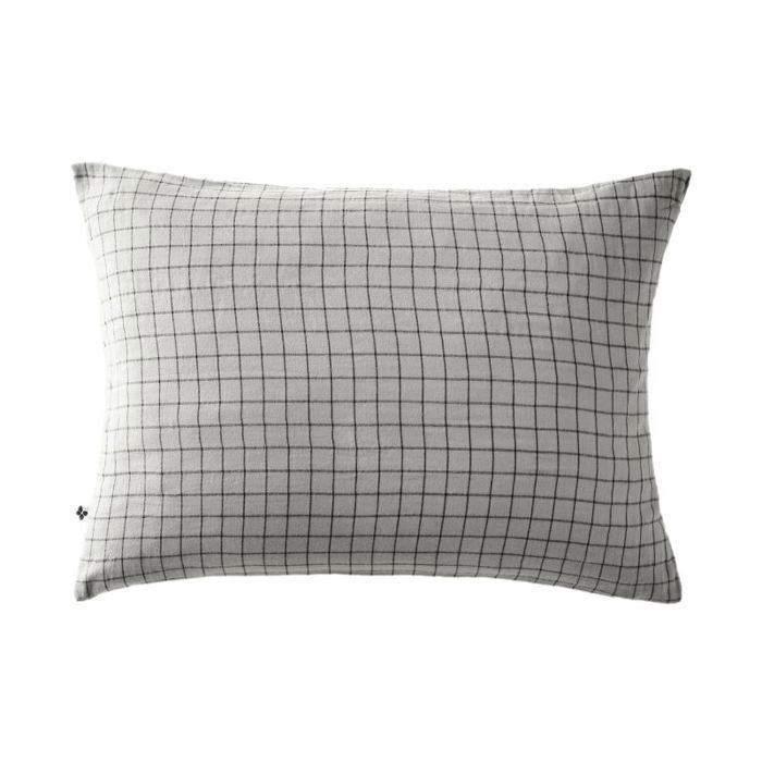 Pillowcase Woven-dyed Small Squares Deco "Gaïa Mix" 60 X 60 Cm &; 50 X 70 Cm "Cotton Gaze" - Gaïa Cloud Mix - 50 X 70 Cm -
