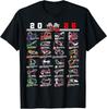 Rennwagen-Enthusiast Motorsport-Rennfan Weltflaggen T-Shirt