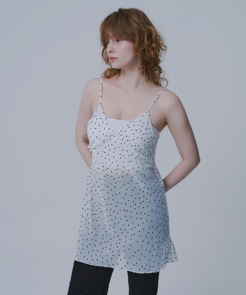 War For Woman Whd-01 Dot Frill Dress_Ivory
