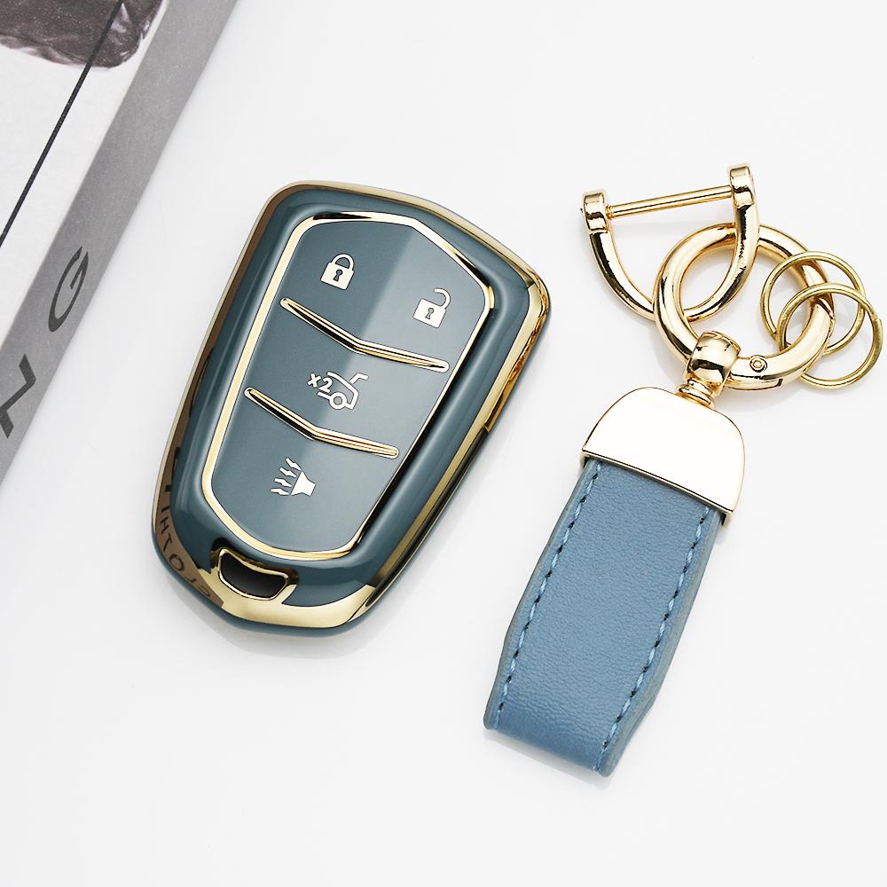 Tpu Shell Fob For Cadillac Escalade Esv Srx Sts Xts 28T Xt5 28E Xt4 Xt6 Ats-L Ct5 Ct4 Ct6 Ats Ct6 Cts Dts Xt5 Car Key Case Cover