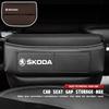 Tgcyx7 Car Seat Gap Slit Organizer Leather Seat Crevice Storage Box Accessories For Kodiaq Octavia 2 3 Rapid Karoq Fabia Kamiq