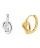 Alleun Silver 925 Natural Knot One-Touch Silver Earrings Bold