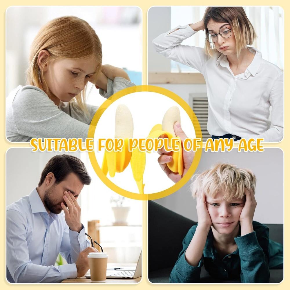Jouet Banane Extensible Fidget Jouet Nouveauté Jouets Anti-Stress Banane Fausse Pelée Fruit Jouet Anti-Stress Cadeaux de Fête d'Anniversaire