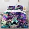 3D Wolf Fox Elk Wild Animals Bedding Set Boys Girls Twin Queen Size Duvet Cover Pillowcase Bed Kids Adult Home Textileextile