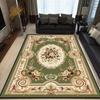 Groen Tapijt in Europese Stijl Antislip Bloemenontwerp Woonkamerkleed Zacht Sofa Tafelmat Groot Formaat Garderobe Decor Tapijten Wasbaar