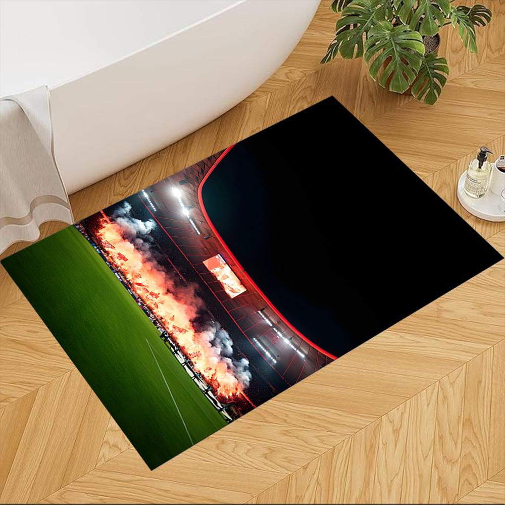 Soccer Stadium Night Match Portable Floor Mat Soft Plush Non-slip Bottom All-season Home Use Minimalist Modern Style Wedding Party Gift