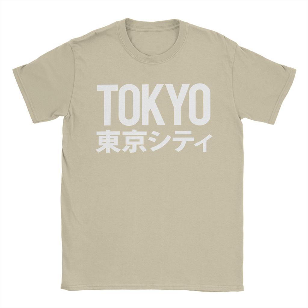 Vintage Tokyo City Japan Japanese TShirts for Unisex Round Neck Cotton T Shirts Short Sleeve Tees Plus Size Tops