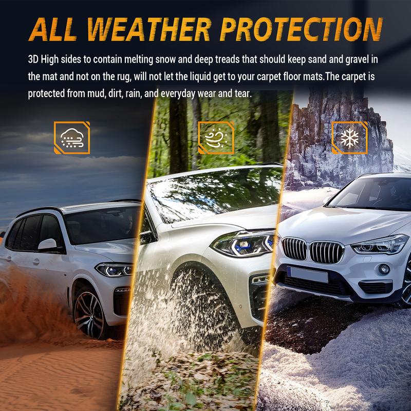 Premium Floor Mats for for BMW X5 G05 - TPE Rubber Black 3Pcs