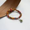 Vintage Meerkleurige Keramische Kralen Armband Voor Vrouwen Mannen Handgemaakte Kleurrijke Keramische Elastische Polsband Sieraden Accessoires Cadeaus