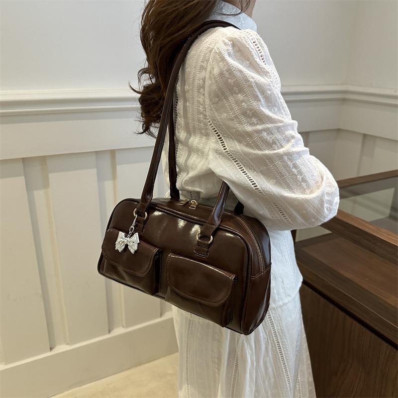 Urban Minimalist Pu Shoulder Bag With Zipper Closure For Daily Commuting