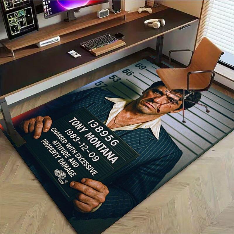 1 buc Covorașe pentru Scaun de Birou Scarface Moi, Confortabile, pentru Toate Sezoanele, Perfecte pentru Casă, Dormitor sau Birou, Cadou Perfect pentru