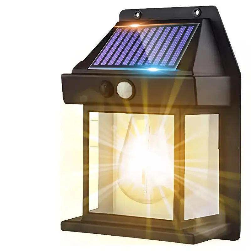Solar LED Wall Light Outdoor Motion Sensor Light with 3 Modes Waterproof for Patio Deck Porch Barn Garage Safety Lighting Lamp
