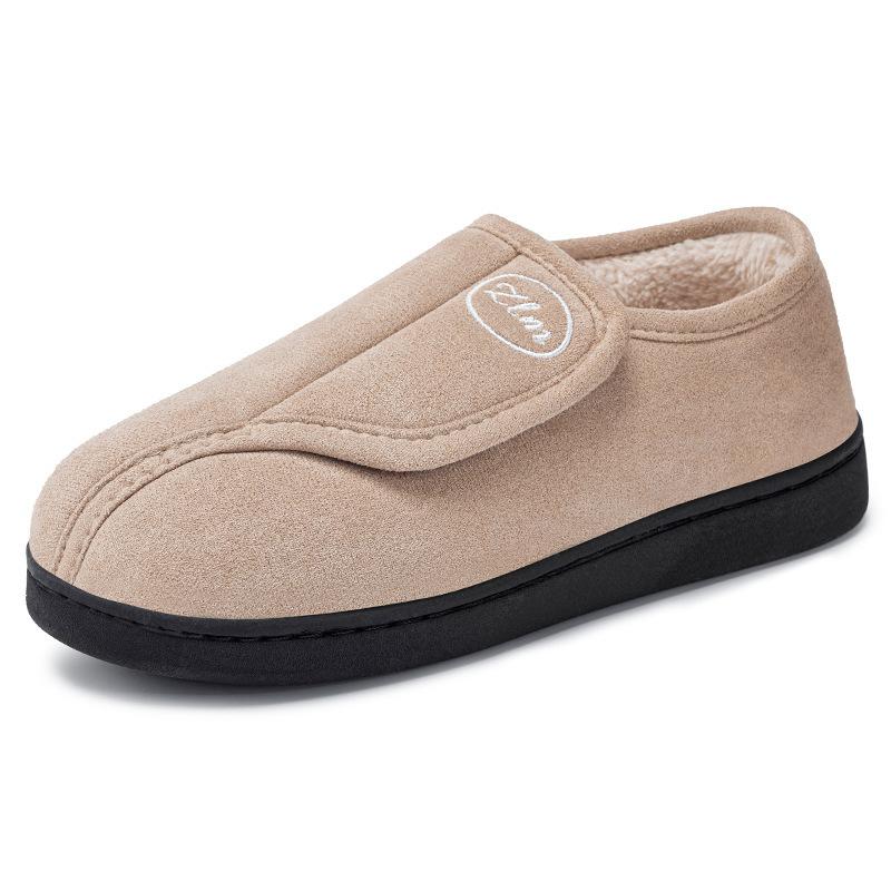 Winter Baumwollschuhe Zuhause Indoor Warm Plüsch Verdickt Flauschige Hausschuhe Klettverschluss Lässige Baumwollstiefel