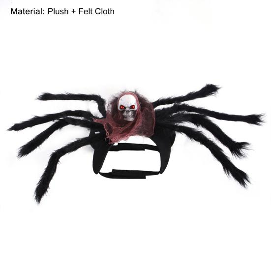 Costume per Animali Domestici Design Ragno Simulato Oggetto di Scena Cosplay Peluche Decorativo Panno per Feste per Cani per Halloween