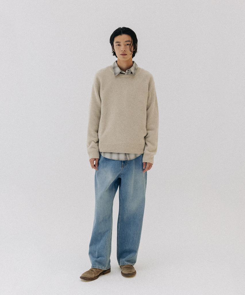 BLANKROOM Gentle Crewneck Sweater_Oat