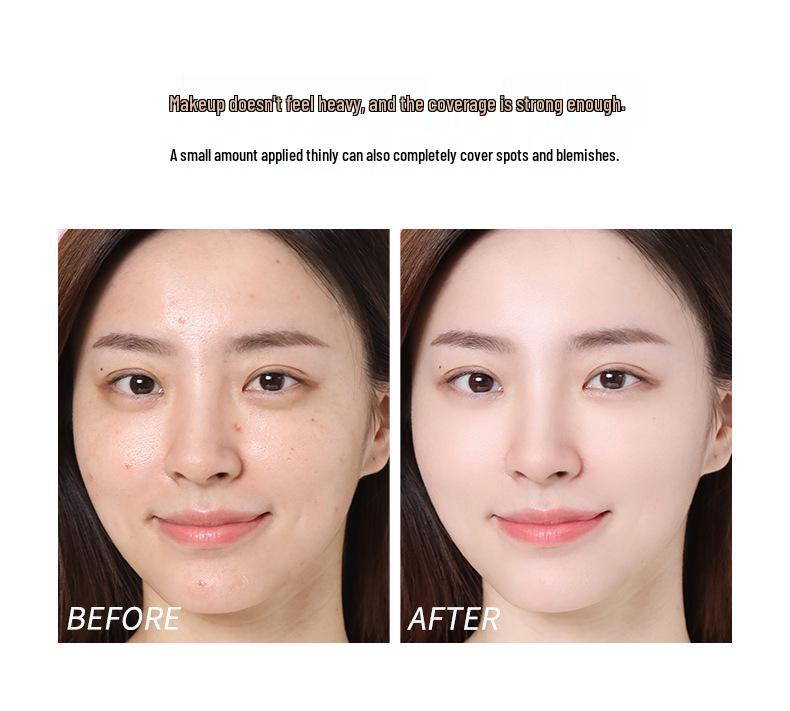 NOVO Velvet Mist Long-Lasting Lightweight Cushion Foundation for Students - Natural Concealing Makeup