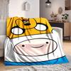 1 pièce Couverture en Flanelle Finn Adventure Time, Douce et Respectueuse de la Peau avec Impression Numérique, Différentes Tailles Disponibles pour la Famille, les Amis, Anniversaire