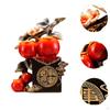 Persimmon Resin Statue Fengshui Figurine Holiday Gift Handmade Chinese Good Luck Decoration for