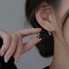 925 Silver Heart Hoop Earrings for Women - Simple and Trendy Design 2023