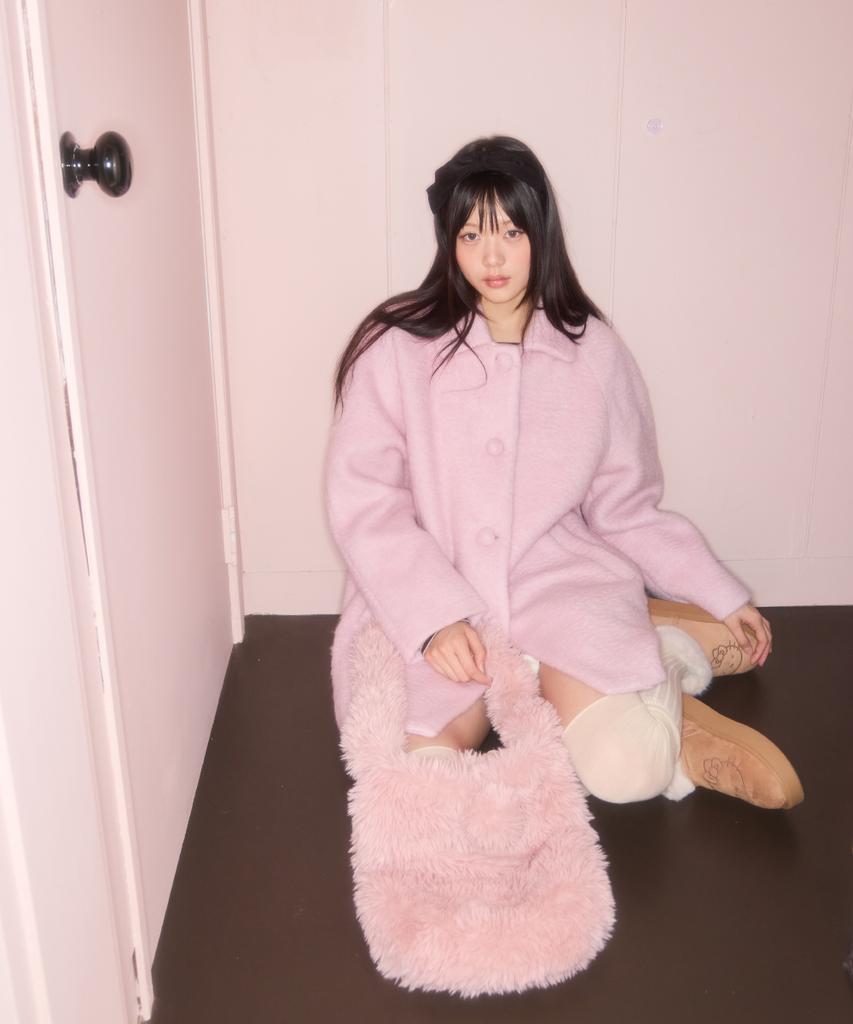 Shakiri Reversible Bunny Fur Bag (Pink)