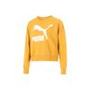 Color Block Logo Printed Sports Crewneck Sweatshirt Women Sweatshirt Yellow 531382-37